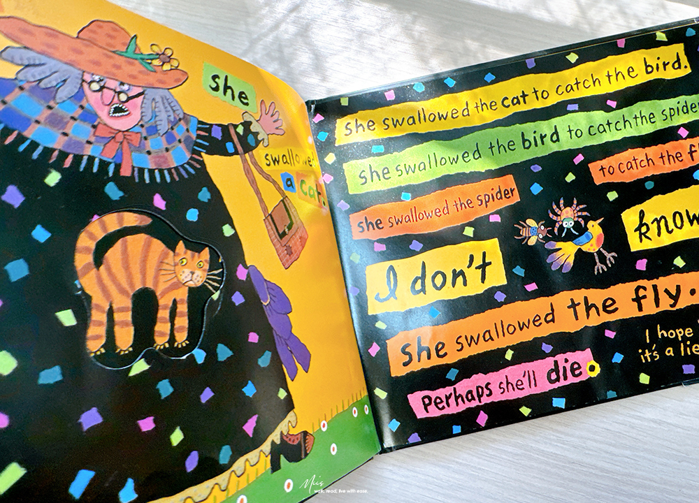 There Was an Old Lady Who Swallowed a Fly｜荒謬又有邏輯的幽默經典繪本，用誇張想像力培養語感與預測力｜凱迪克金獎大師作品