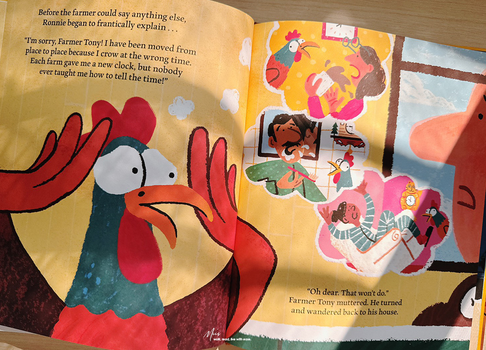 Wrong Time Rooster｜誰說公雞一定會準時？適合3-7歲｜關於挫折、同理心不內耗的幽默繪本