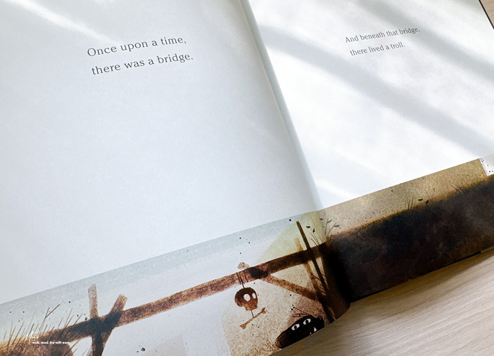 The Three Billy Goats Gruff|三隻羊如何用智慧面對巨魔,用經典童話寫出戲劇張力的黑色幽默繪本 - 第3張圖 The Three Billy Goats Gruff|三隻羊如何用智慧面對巨魔,用經典童話寫出戲劇張力的黑色幽默繪本