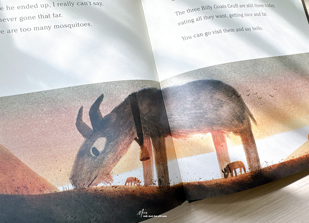 The Three Billy Goats Gruff|三隻羊如何用智慧面對巨魔,用經典童話寫出戲劇張力的黑色幽默繪本 - 第12張圖 The Three Billy Goats Gruff|三隻羊如何用智慧面對巨魔,用經典童話寫出戲劇張力的黑色幽默繪本