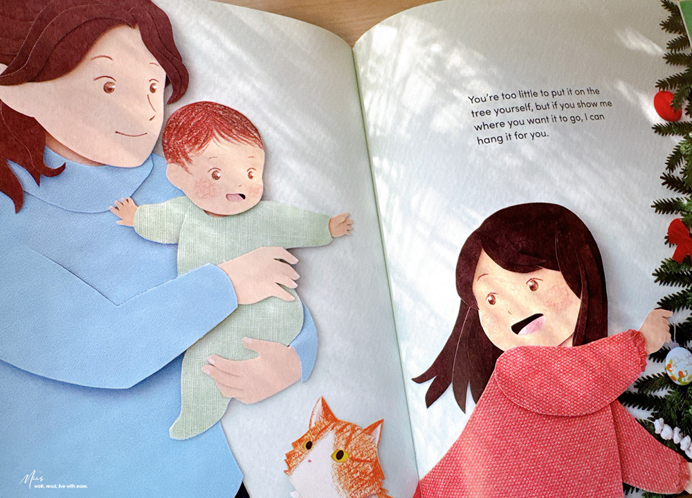 聖誕節英文繪本推薦｜How to Decorate a Christmas Tree，4–8 歲最有儀式感的聖誕繪本，層疊紙藝打造的溫暖場景