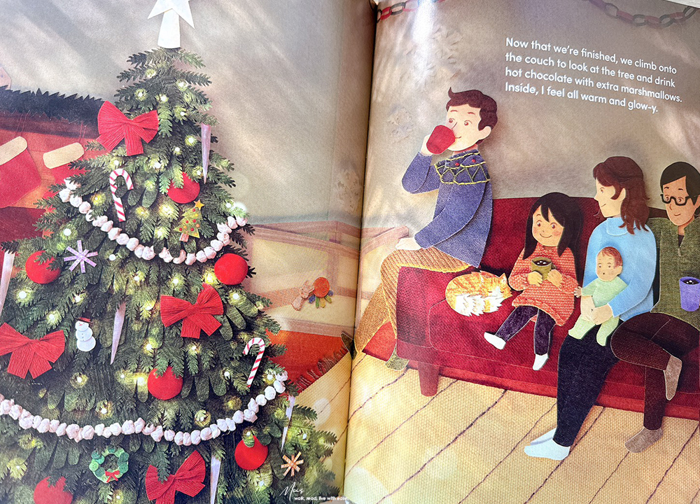 聖誕節英文繪本推薦｜How to Decorate a Christmas Tree，4–8 歲最有儀式感的聖誕繪本，層疊紙藝打造的溫暖場景