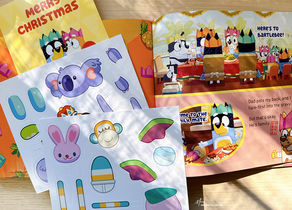 超值聖誕禮物書|Bluey:Bartlebee’s First Christmas|除了故事還有五份驚喜小禮物,生活化英語句型從動畫走進繪本裡 - 第14張圖 超值聖誕禮物書|Bluey:Bartlebee’s First Christmas|除了故事還有五份驚喜小禮物,生活化英語句型從動畫走進繪本裡