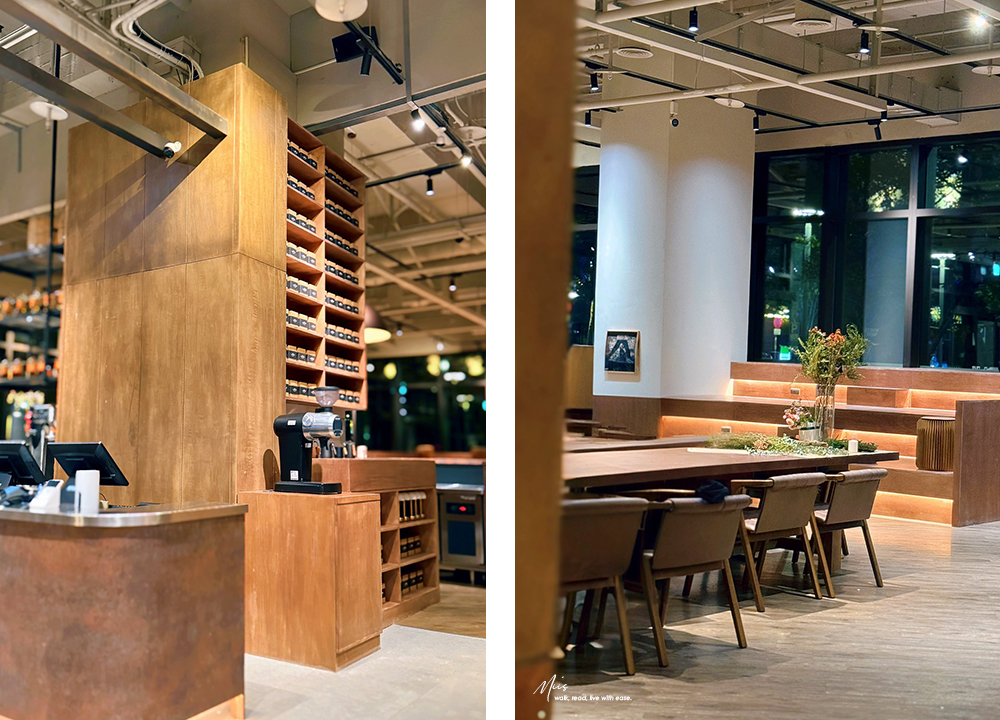 新北板橋．白霧時光 White Mist｜全區 200 坪原木質感空間，大片落地窗引入城市綠意，不限時無擁擠感的聚餐選擇