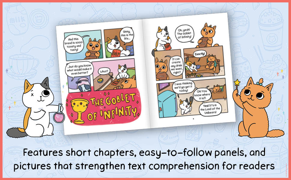 入門級奇幻冒險圖像小說推薦|Cat & Cat Adventures 貓咪、魔法與無限零食冒險旅程!適合6-10歲 - 第33張圖 入門級奇幻冒險圖像小說推薦|Cat & Cat Adventures 貓咪、魔法與無限零食冒險旅程!適合6-10歲