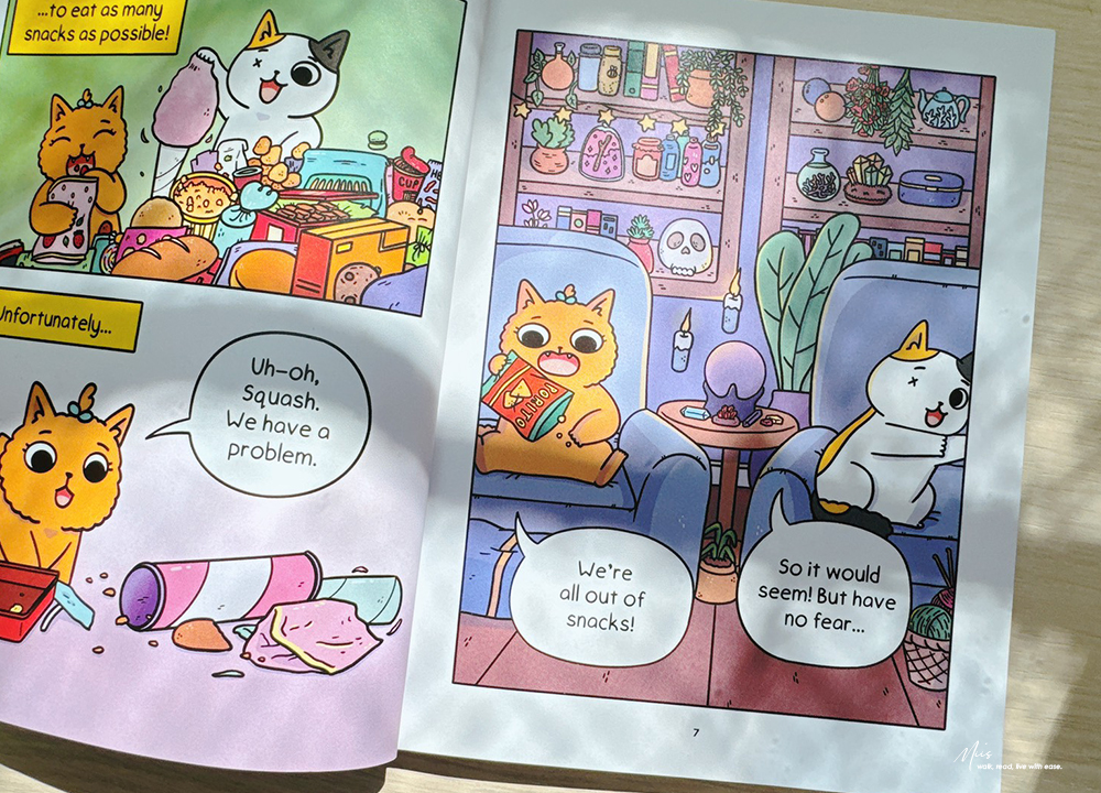 入門級奇幻冒險圖像小說推薦|Cat & Cat Adventures 貓咪、魔法與無限零食冒險旅程!適合6-10歲 - 第3張圖 入門級奇幻冒險圖像小說推薦|Cat & Cat Adventures 貓咪、魔法與無限零食冒險旅程!適合6-10歲