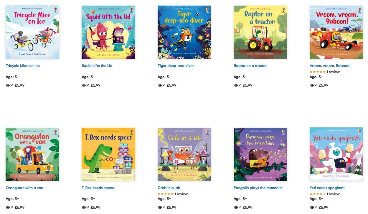 Usborne 自然發音讀本系列｜My First Phonics Reading Library｜附QR Code 音檔，用押韻故事建立語感！也可額外單獨補充新書