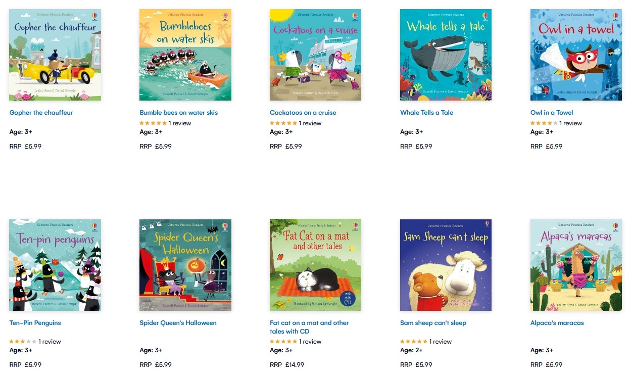 Usborne 自然發音讀本系列｜My First Phonics Reading Library｜附QR Code 音檔，用押韻故事建立語感！也可額外單獨補充新書