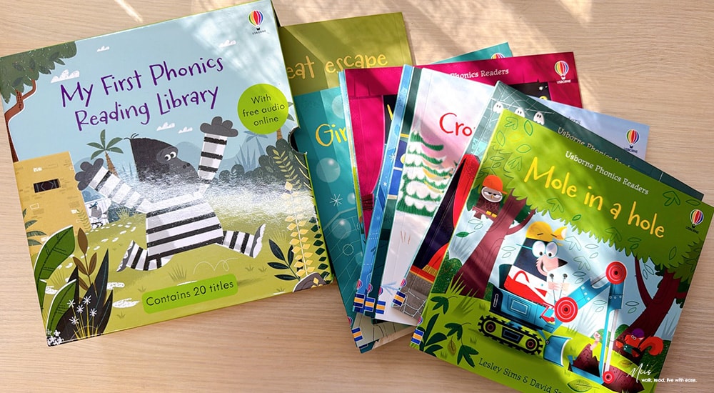 Usborne 自然發音讀本系列｜My First Phonics Reading Library｜附QR Code 音檔，用押韻故事建立語感！也可額外單獨補充新書