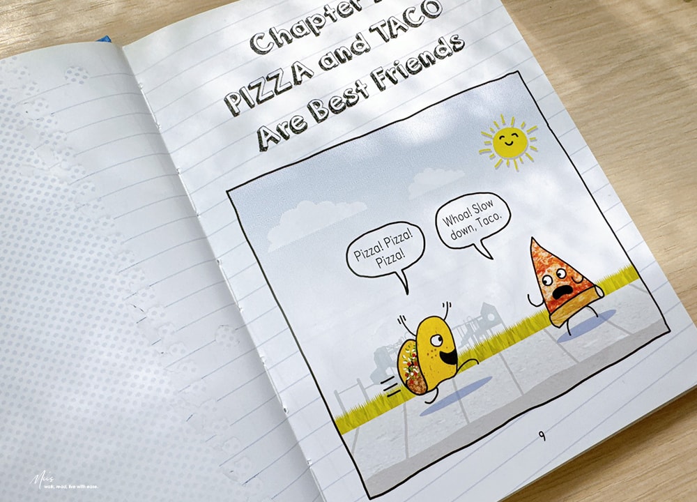 初階圖像小說|Pizza and Taco 當披薩遇上塔可,搞笑日常最鬧的友情,適合5-9 歲笑點滿滿的入門讀物 - 第4張圖 初階圖像小說|Pizza and Taco 當披薩遇上塔可,搞笑日常最鬧的友情,適合5-9 歲笑點滿滿的入門讀物