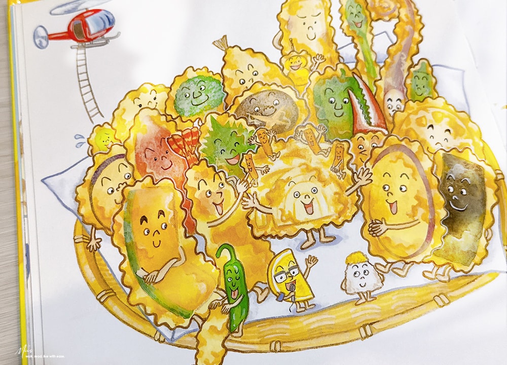 適合3-8 歲｜日本人氣野志明加食癒繪本，色香味俱全的美食嘉年華，食物變成主角的奇想世界