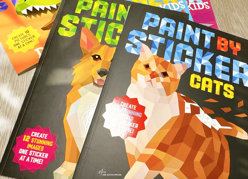 專注力救星｜Paint by Sticker 貼紙書，Maze Books & Art Puzzle，結合藝術與解謎，不插電也能玩一下午的遊戲書