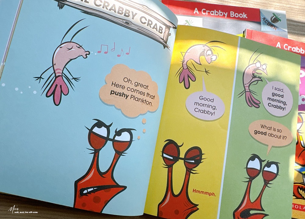 適合4-7歲|A Crabby Book 系列,Scholastic Acorn 初階英文讀本,愛生氣的螃蟹遇上熱情浮游生物,用簡短對話練習日常英語 - 第3張圖 適合4-7歲|A Crabby Book 系列,Scholastic Acorn 初階英文讀本,愛生氣的螃蟹遇上熱情浮游生物,用簡短對話練習日常英語