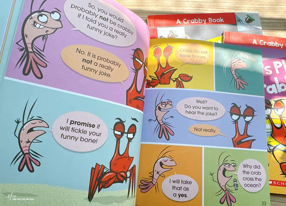 適合4-7歲|A Crabby Book 系列,Scholastic Acorn 初階英文讀本,愛生氣的螃蟹遇上熱情浮游生物,用簡短對話練習日常英語 - 第7張圖 適合4-7歲|A Crabby Book 系列,Scholastic Acorn 初階英文讀本,愛生氣的螃蟹遇上熱情浮游生物,用簡短對話練習日常英語