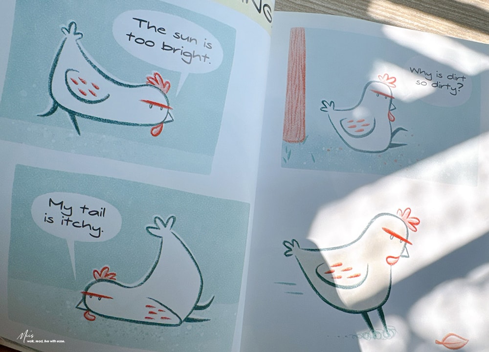 Lexile 高頻閱讀｜Cranky Chicken 圖像小說，誰說蚯蚓只能被吃？最奇妙食物鏈組合的夥伴，適合6-9歲（圖像＋短篇故事）