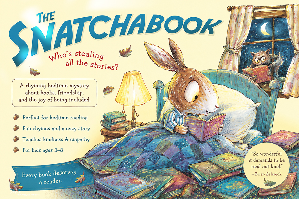 The Snatchabook|當書本一本一本消失,誰是深夜裡的偷書賊?適合4-8歲的押韻睡前繪本 - 第1張圖 The Snatchabook|當書本一本一本消失,誰是深夜裡的偷書賊?適合4-8歲的押韻睡前繪本