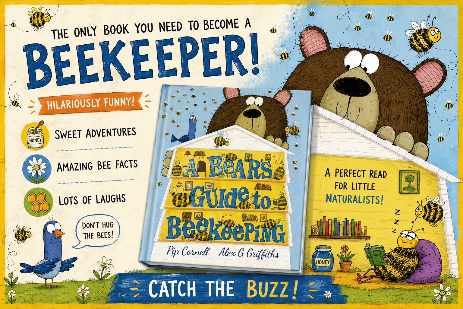幽默科普繪本|A Bear’s Guide to Beekeeping 當熊想養蜜蜂會發生什麼事?假裝正經的養蜂手冊,令人捧部大笑的災難現場 - 第13張圖 幽默科普繪本|A Bear’s Guide to Beekeeping 當熊想養蜜蜂會發生什麼事?假裝正經的養蜂手冊,令人捧部大笑的災難現場
