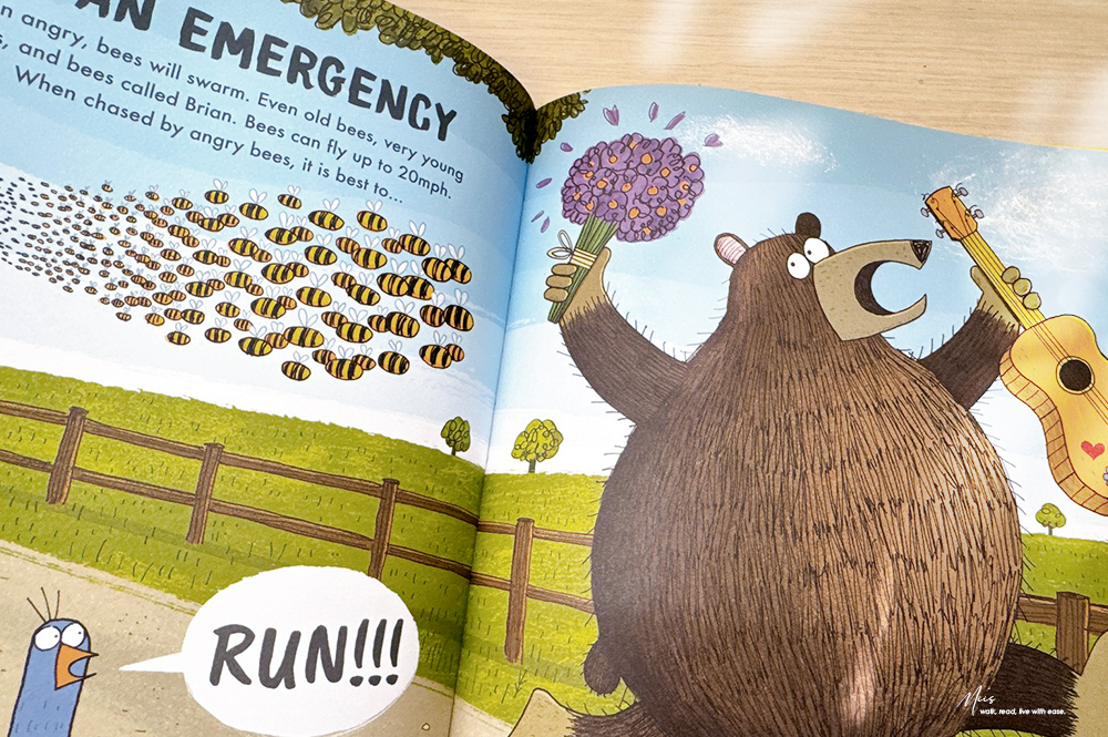 幽默科普繪本|A Bear’s Guide to Beekeeping 當熊想養蜜蜂會發生什麼事?假裝正經的養蜂手冊,令人捧部大笑的災難現場 - 第12張圖 幽默科普繪本|A Bear’s Guide to Beekeeping 當熊想養蜜蜂會發生什麼事?假裝正經的養蜂手冊,令人捧部大笑的災難現場