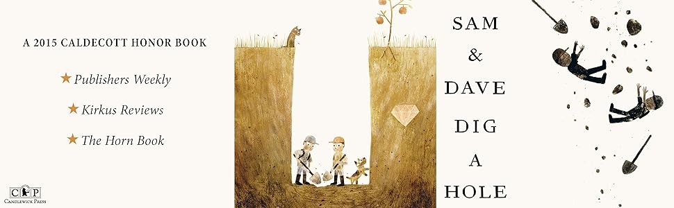 Mac Barnett x Jon Klassen黃金組合｜Sam and Dave Dig a Hole，用最少的字說最荒謬的故事，忍不住一看再看的幽默繪本