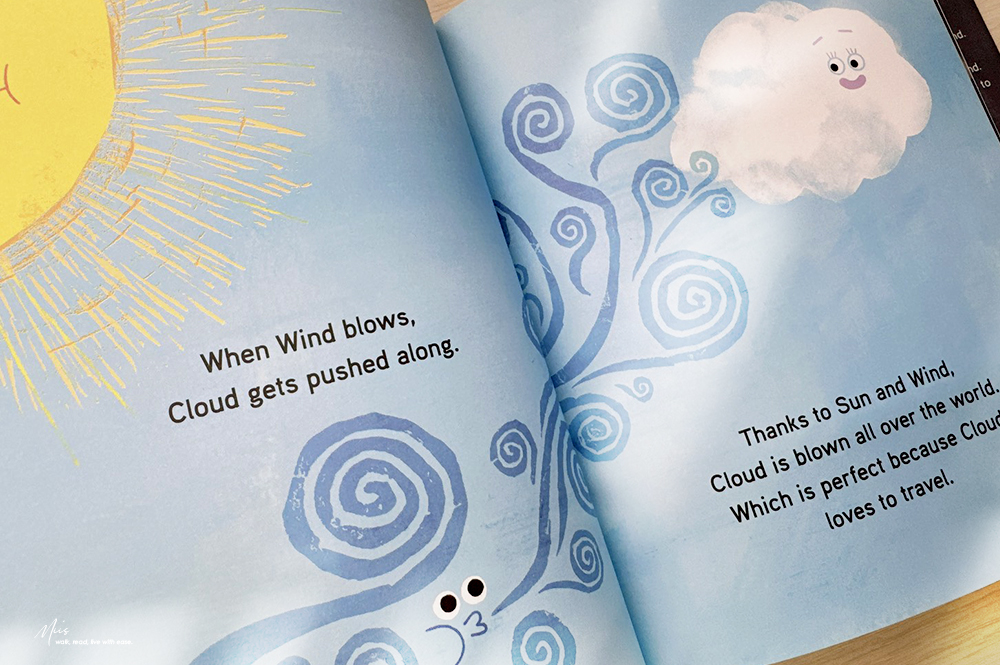 初學者科普繪本|When Cloud & Moon 章節設計,大眼睛主角們帶路,把水循環和月相變得可愛療癒 - 第8張圖 初學者科普繪本|When Cloud & Moon 章節設計,大眼睛主角們帶路,把水循環和月相變得可愛療癒