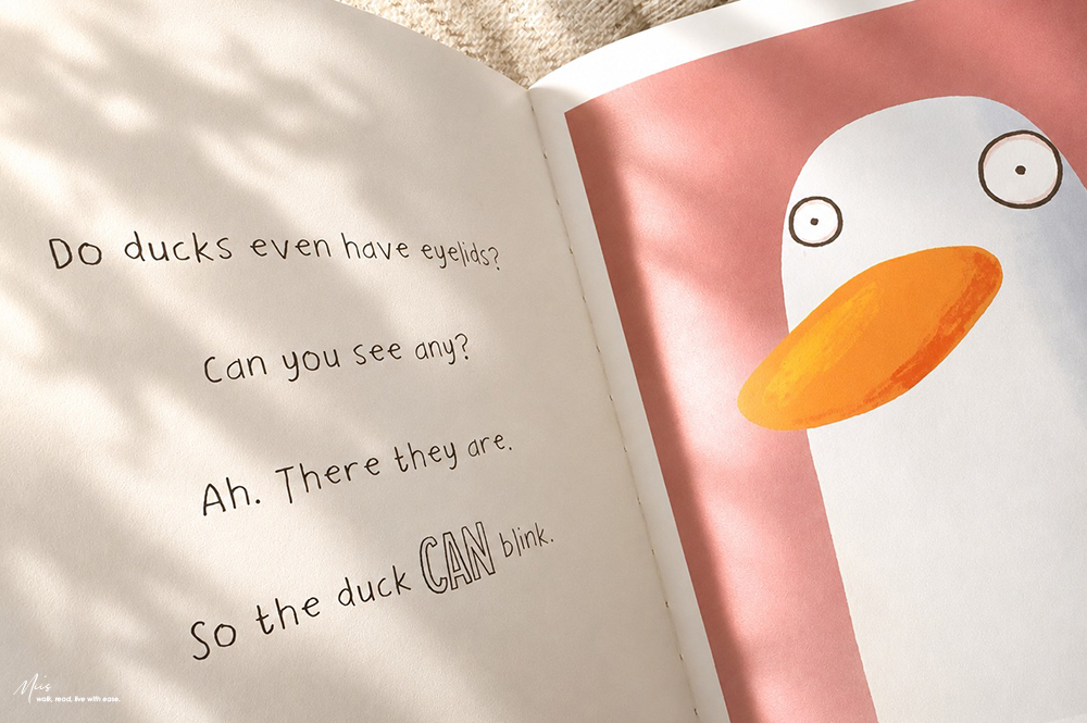 The Duck Never Blinks|這隻鴨子真的不眨眼?一場無厘頭的眨眼大賽,快速建立閱讀信心的互動式繪本 - 第7張圖 The Duck Never Blinks|這隻鴨子真的不眨眼?一場無厘頭的眨眼大賽,快速建立閱讀信心的互動式繪本